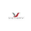 RED/GRAY VICTORY STICKER