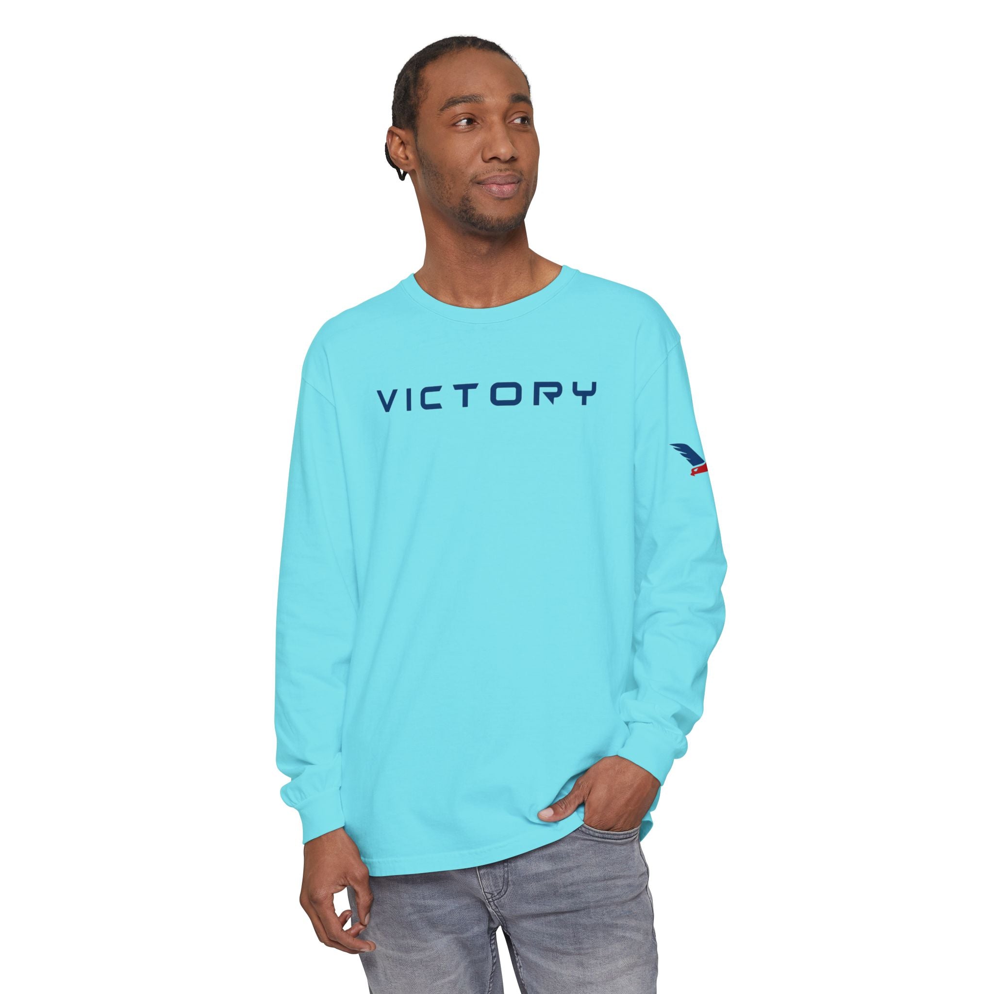 Performance Apparel-Victory-Brand Blue Long Sleeve Shirts